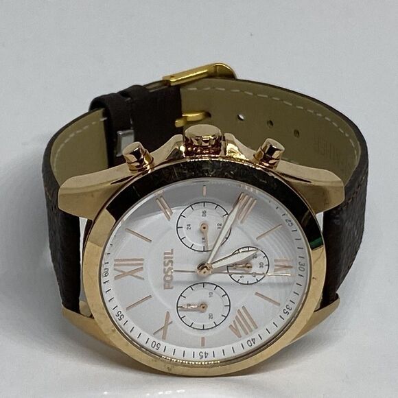 Fossil Modern Courier BQ1751 Womens Brown Leather Analog Dial Quartz Watch EY510 - Picture 7 of 12